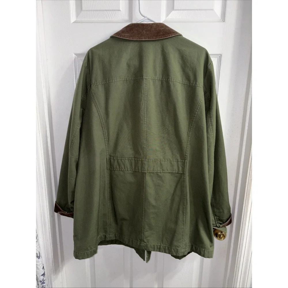LL Bean womens green barn jacket 2XL - Picture 6 of 6